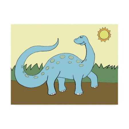 Trademark Fine Art Pam Ilosky 'Prehistoric Playtime IV Childrens Art' Canvas Art, 24x32 WAG15998-C2432GG